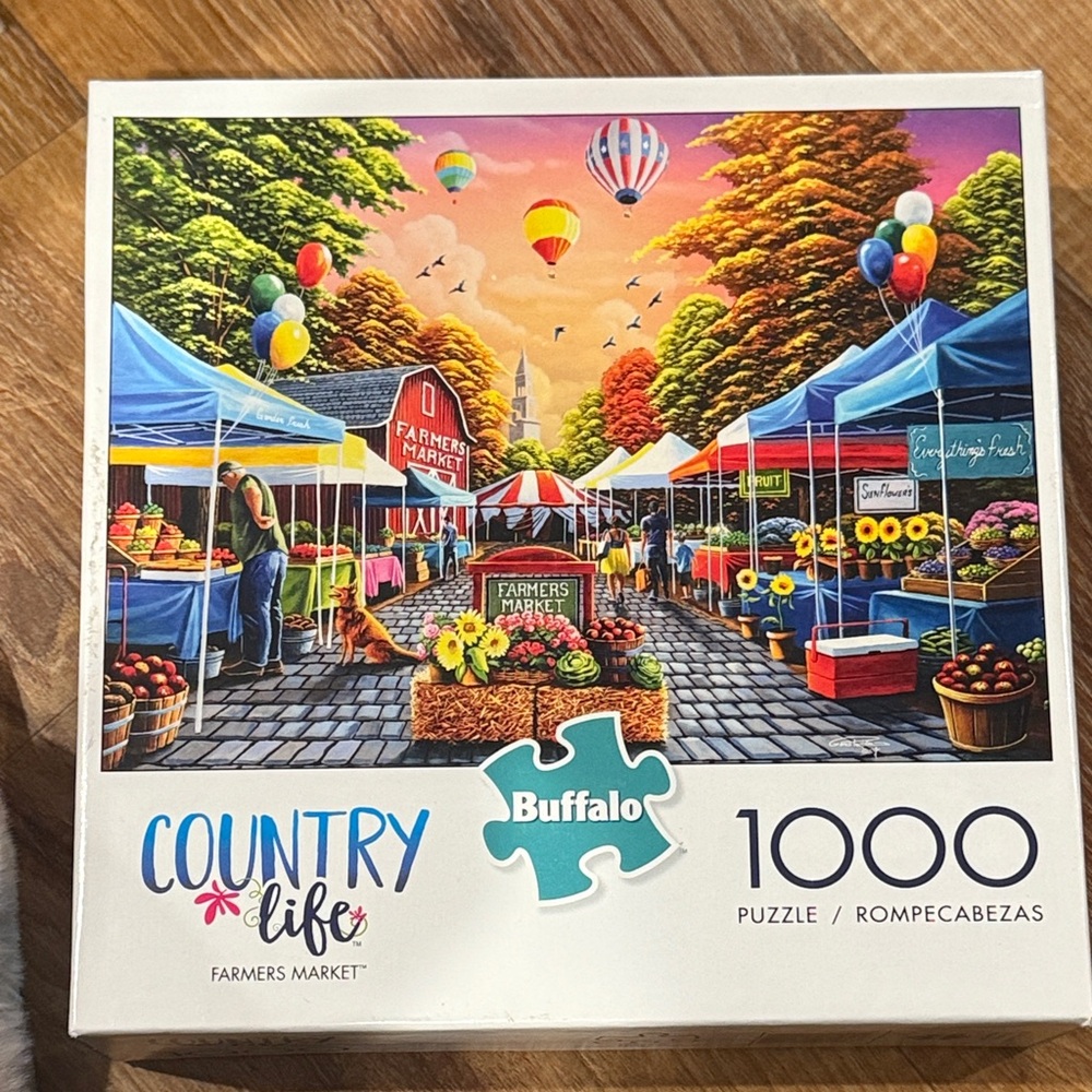 “Farmers Market” By Buffalo 1000-Pieces Jigsaw Puzzle (26.75” x 19.75”)(NWT)